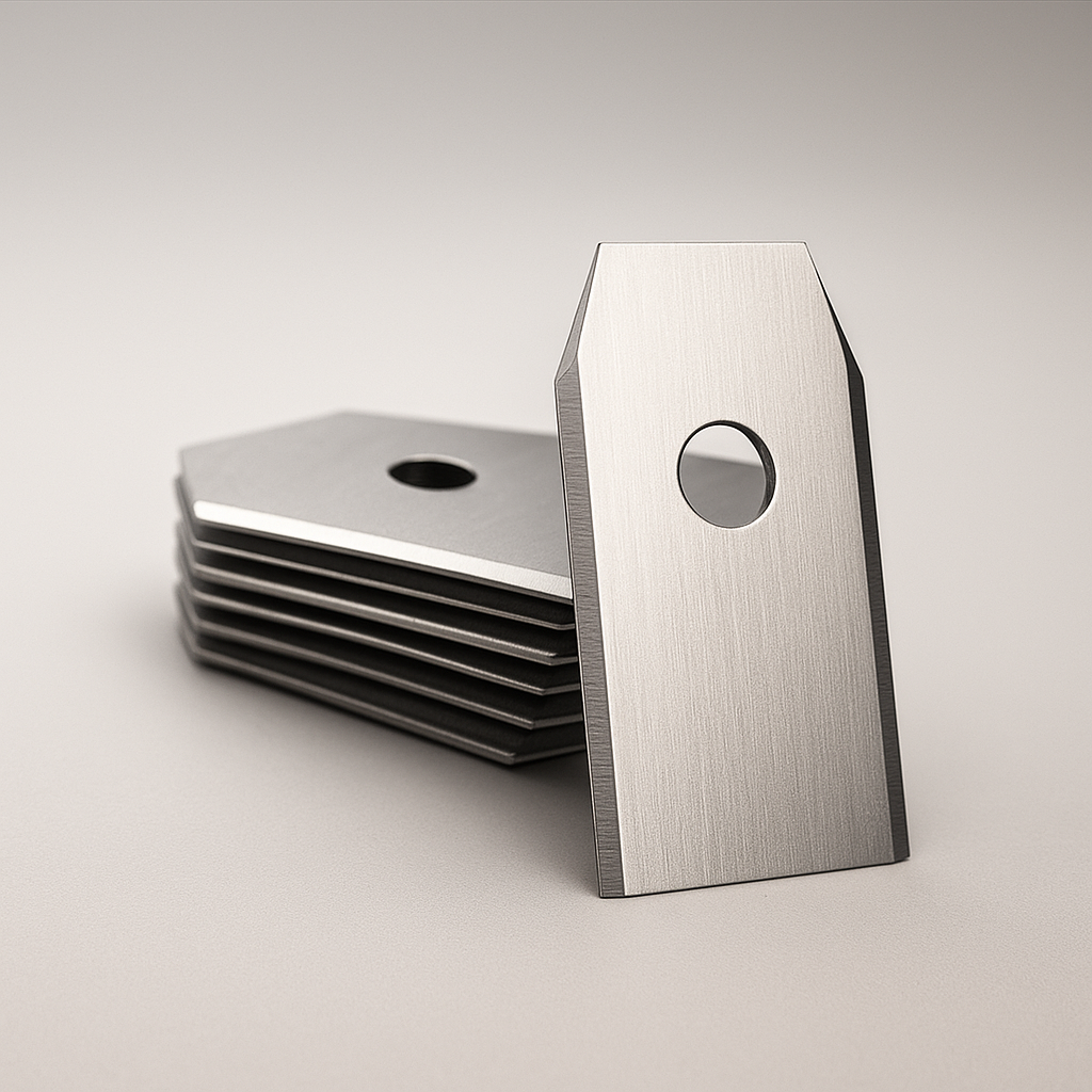 Close-up van scherpe vervangende messen voor de Husqvarna Automower Aspire R4