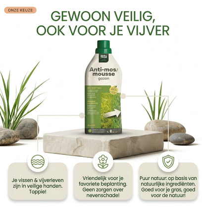 BSI MossOff tegen mos in het gazon eenvoudig aan te brengen met een drukspuit