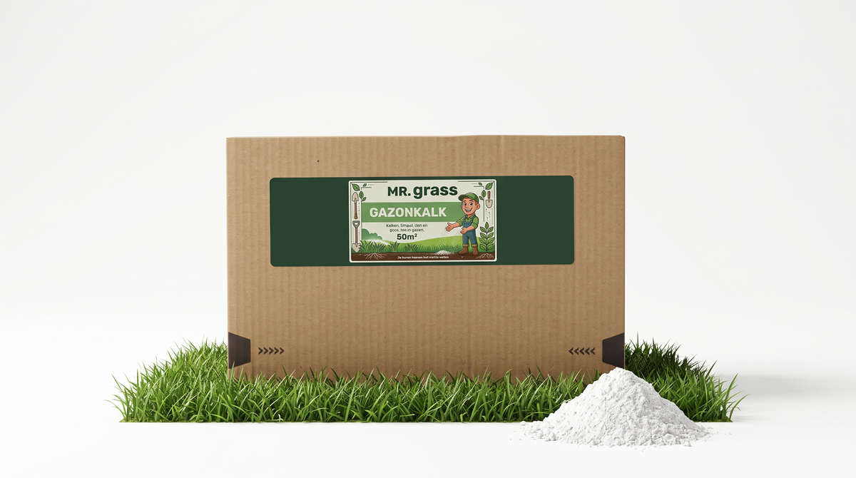 Gazonkalk van Mr. Grass voor het bekalken van circa 50 m² gazon en het verbeteren van de bodem