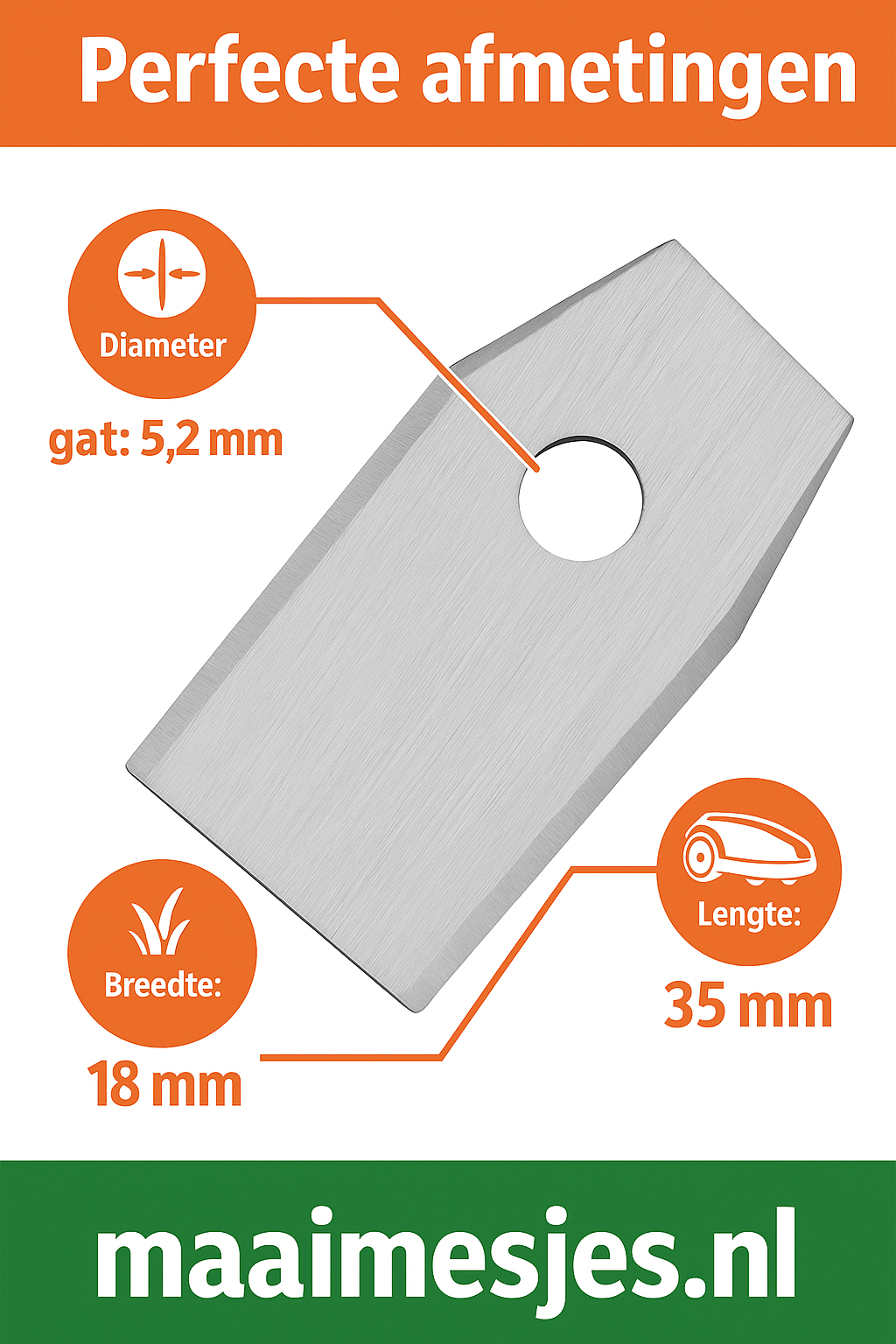Scherpe universele robotmaaier blades voor een perfect maairesultaat